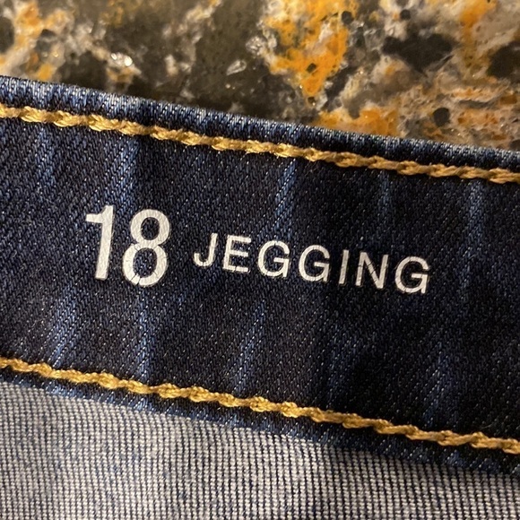 Q a.n.a solid blue stretch skinny plus size denim jeggings jeans 👖 size 18 - Picture 6 of 7